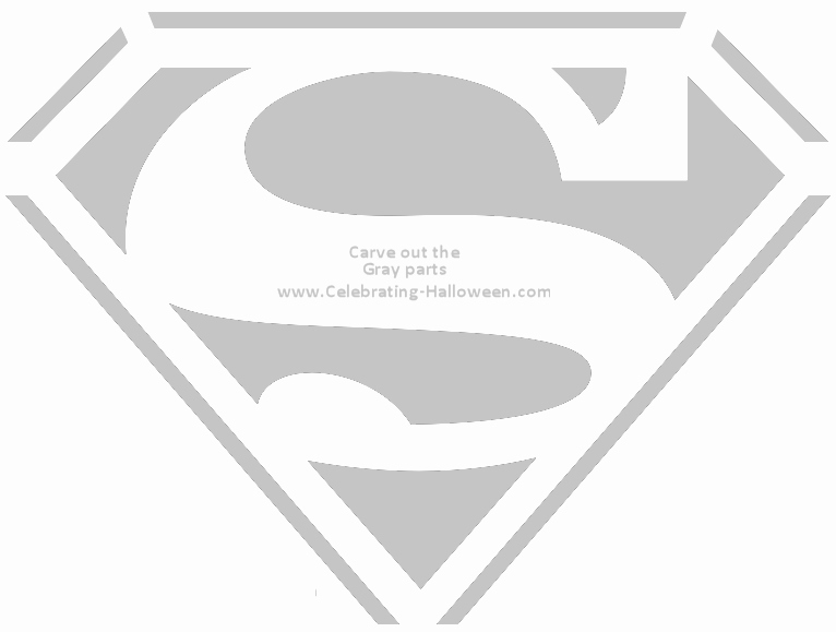 Superman Pumpkin Stencil Printable New Pumpkin Carving Stencil