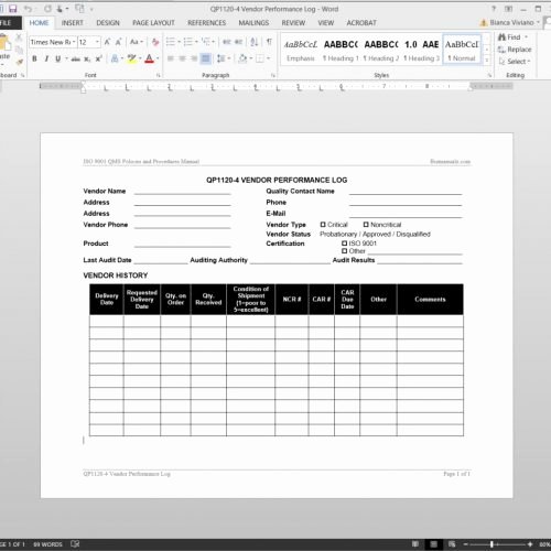 Supplier Audit Template Beautiful iso 9001 Procedures iso Quality forms