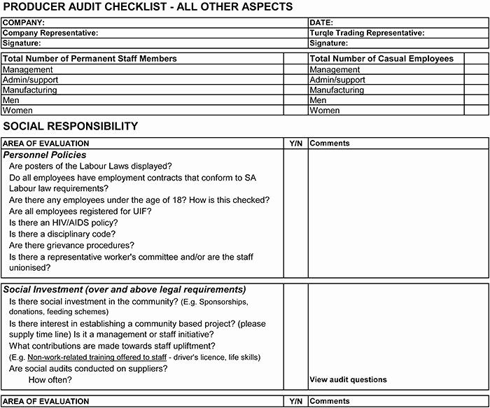 Supplier Audit Template Beautiful Supplier Audit Checklist Template Vendor is On Make the