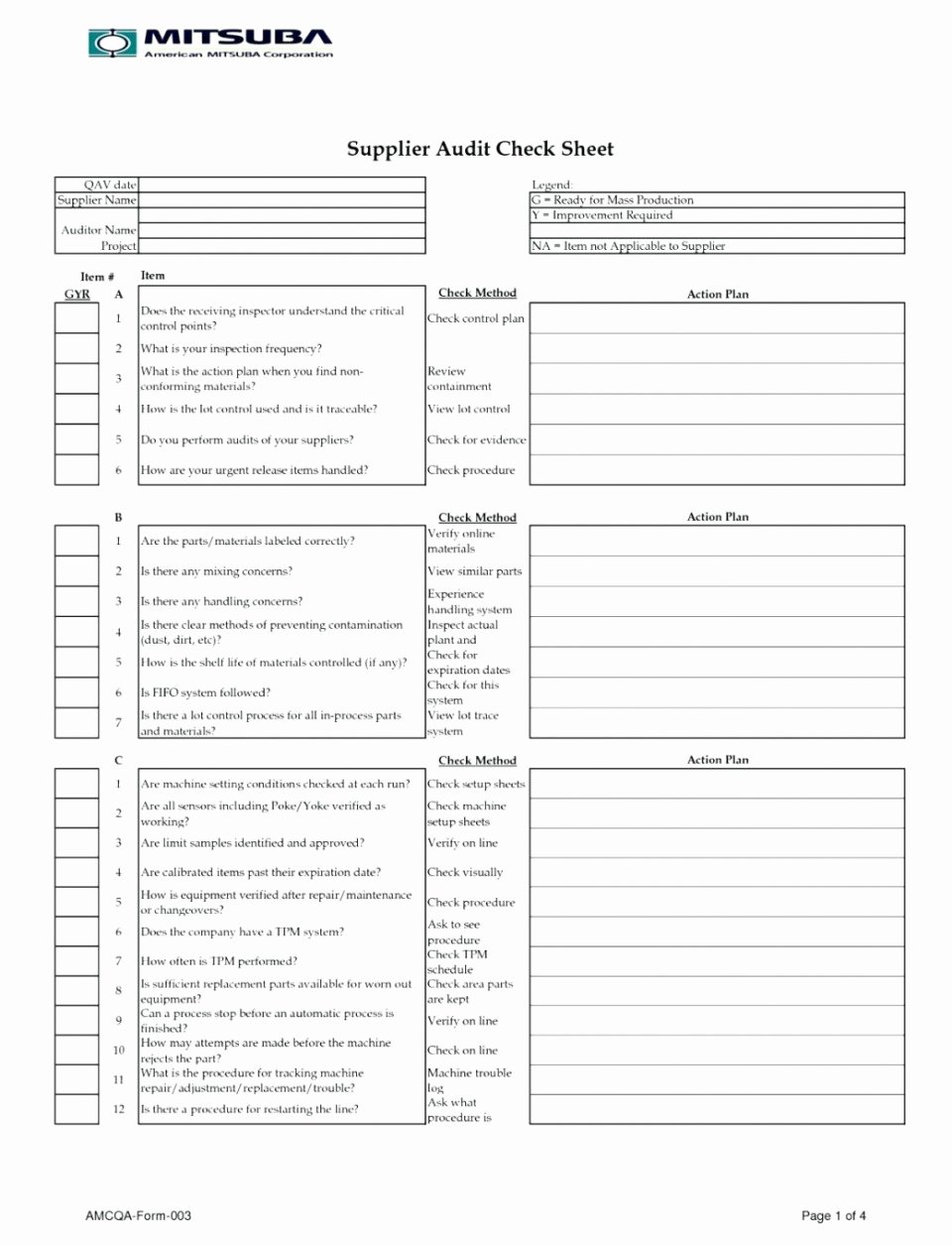 Supplier Audit Template Lovely 011 Supplier Audit Plan Template Tinypetition
