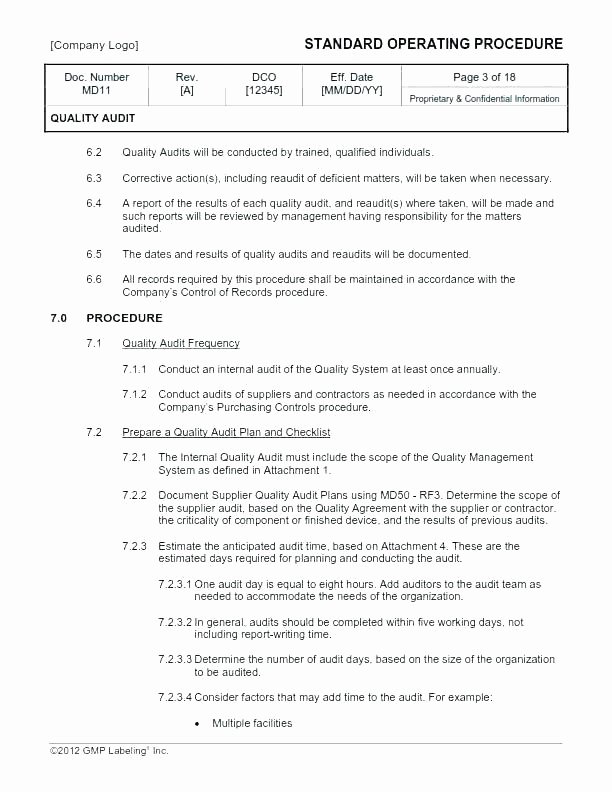 Supplier Audit Template New Supplier Audit Plan Template