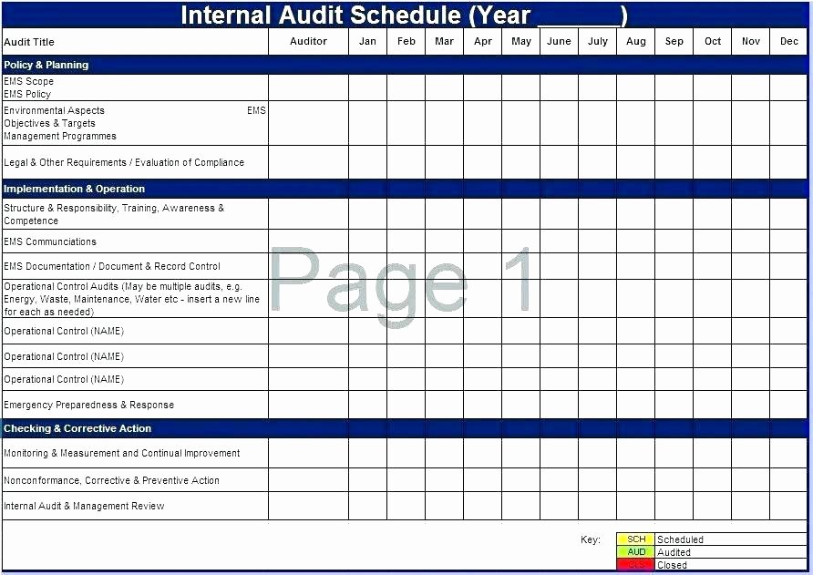 Supplier Audit Template New Supplier Audit Schedule Template Erieairfair