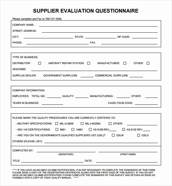 Supplier Evaluation Template New 8 Sample Supplier Evaluations Pdf Word