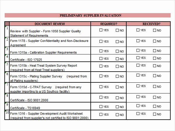 Supplier Performance Scorecard Template Xls Best Of 8 Sample Supplier Evaluations Pdf Word