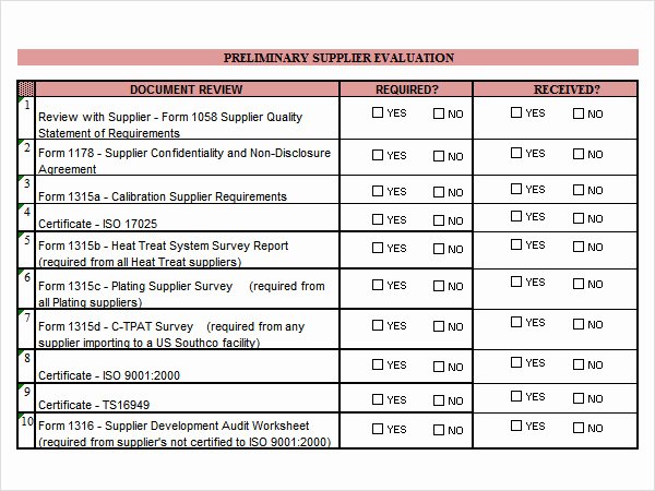 Supplier Performance Scorecard Template Xls Best Of 8 Sample Supplier Evaluations Pdf Word