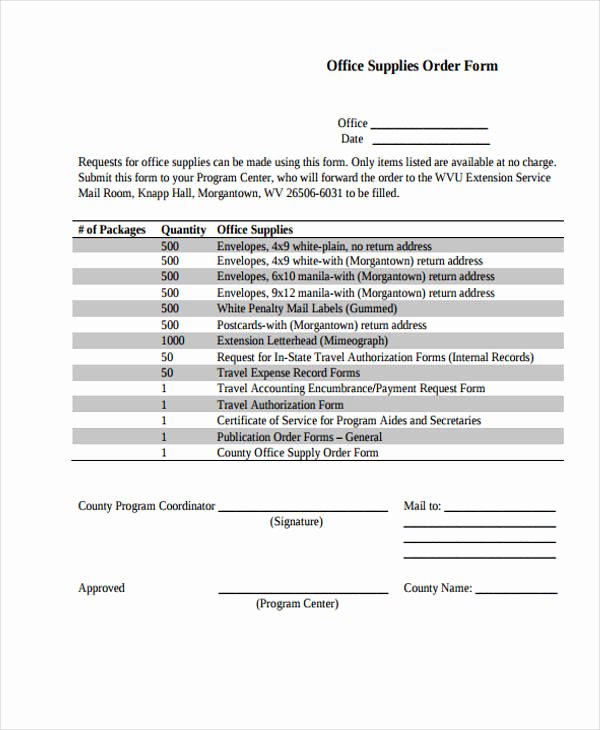 Supplies order form Awesome 32 Sample Service order forms