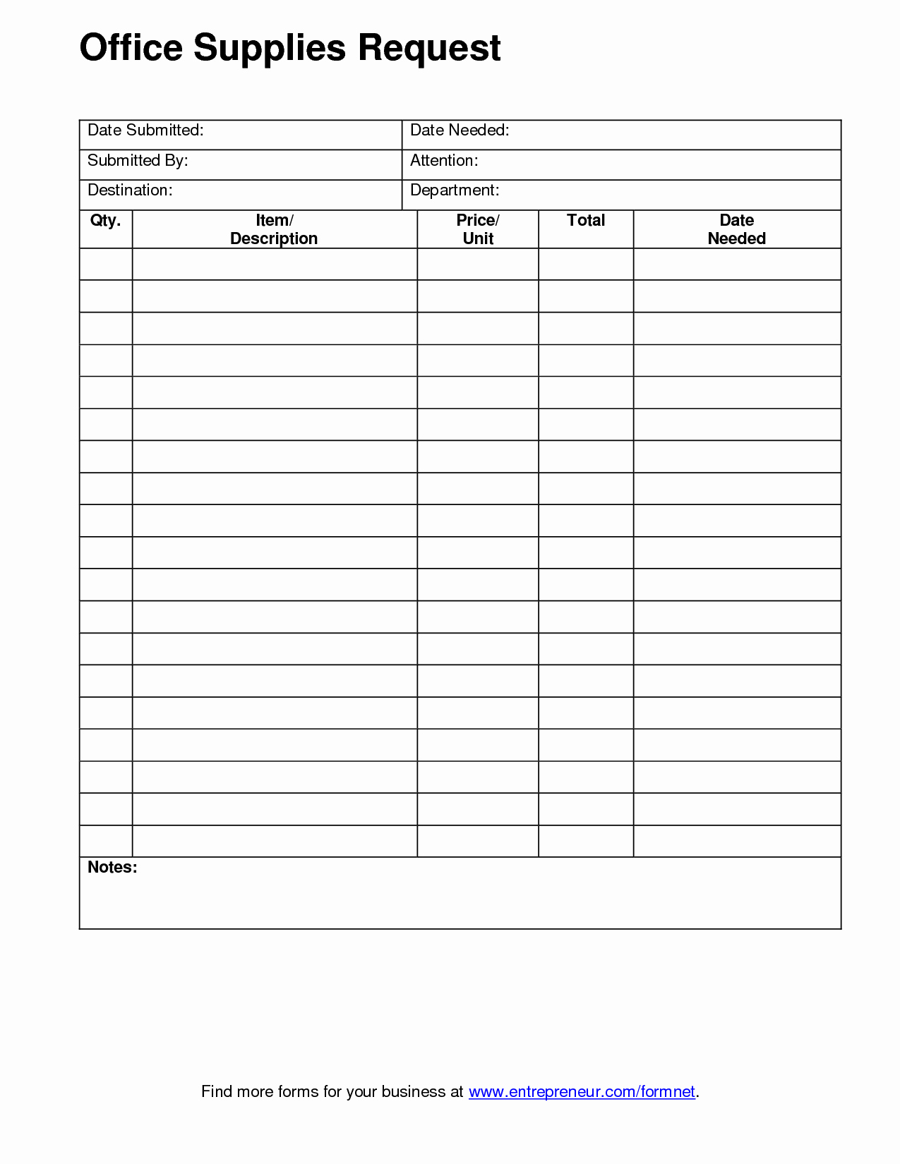 Supplies order form New Fice Supply order form Template
