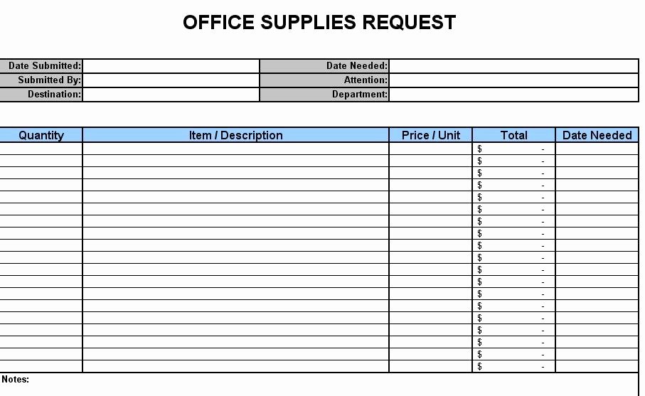 Supply order forms Awesome Free Line Business Document Templates Office Supplies