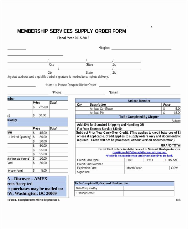 Supply order forms Lovely 35 Service order forms In Pdf