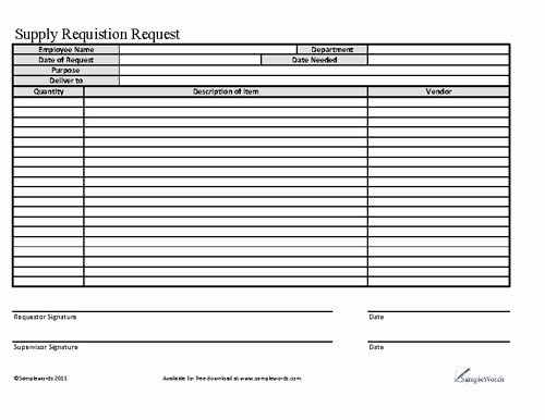 Supply order forms Lovely Supply Requisition form