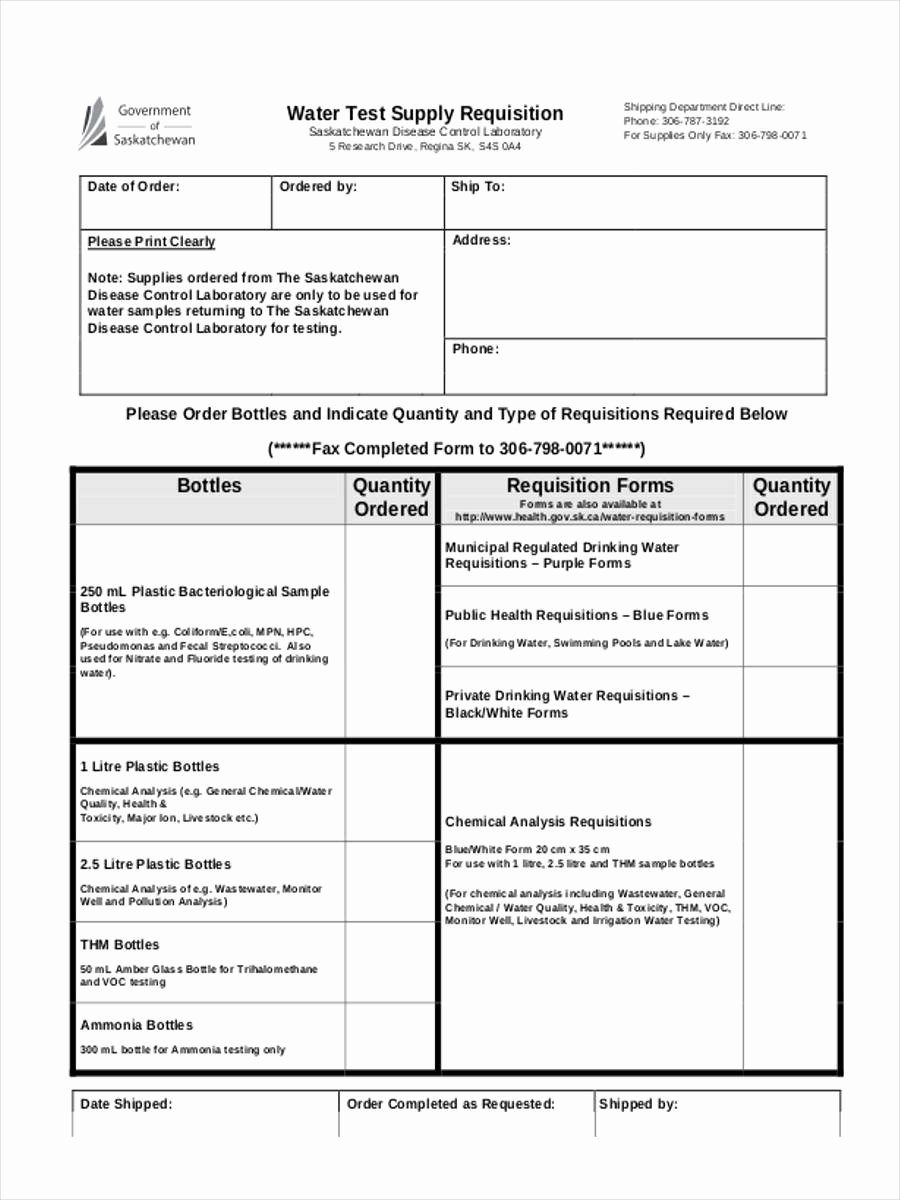 Supply order forms New Supply Requisition forms 7 Free Documents In Pdf