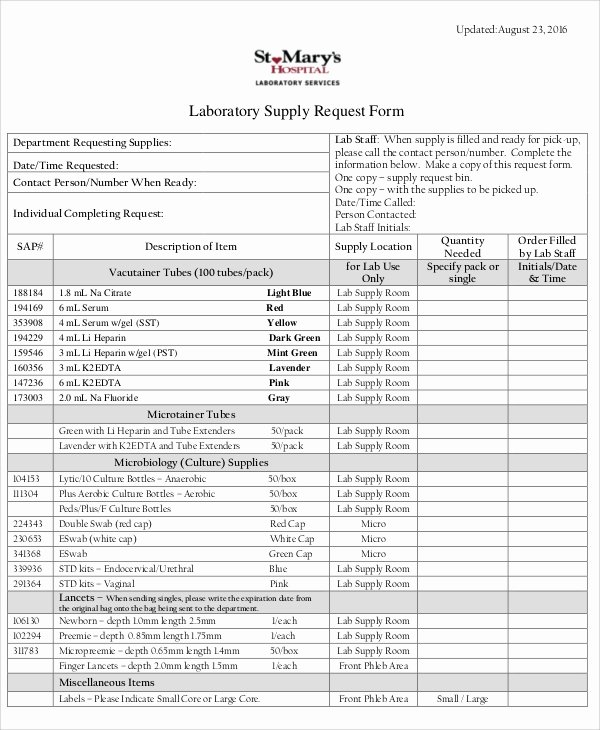 Supply order forms Unique Sample Supply Request form 10 Examples In Word Pdf