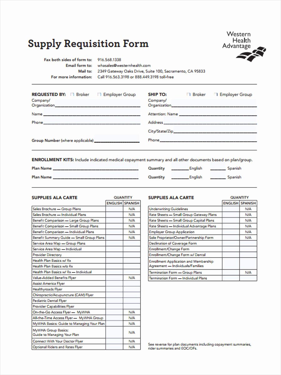 Supply order forms Unique Supply Requisition forms 7 Free Documents In Pdf