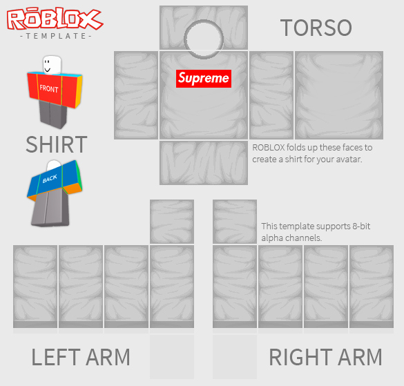 Supreme Roblox Template