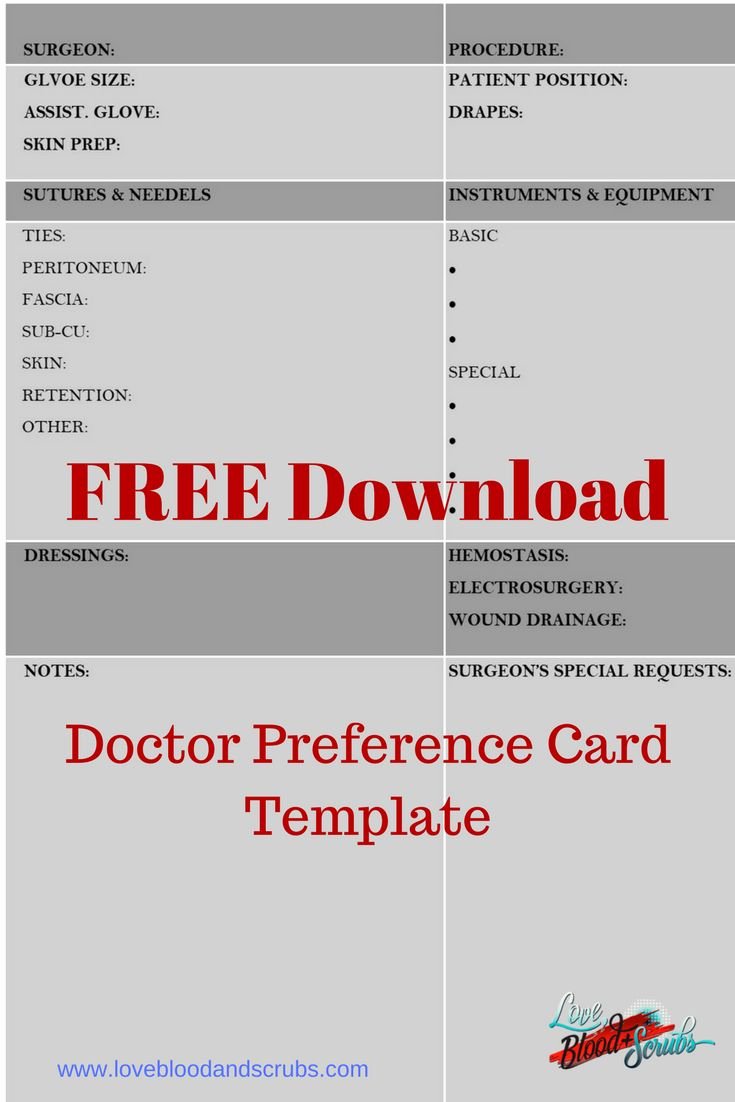 Surgeon Preference Card Template Lovely Best 25 Surgical Tech Ideas On Pinterest