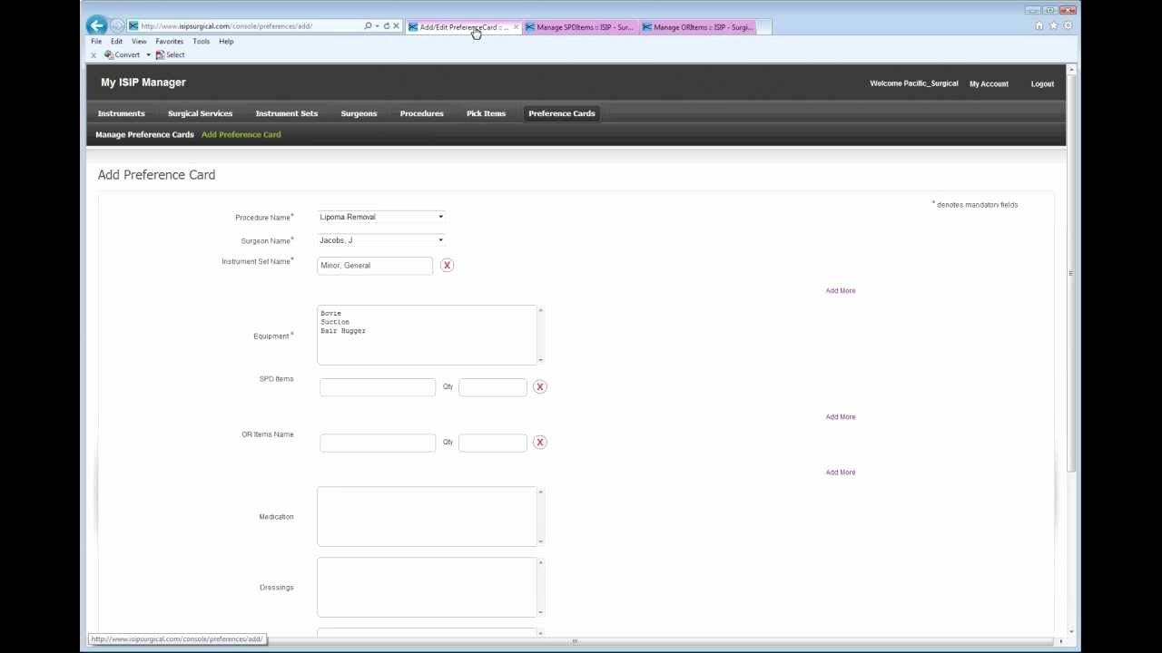 Surgeon Preference Card Template New Creating Surgeon Preference Cards Tutorial