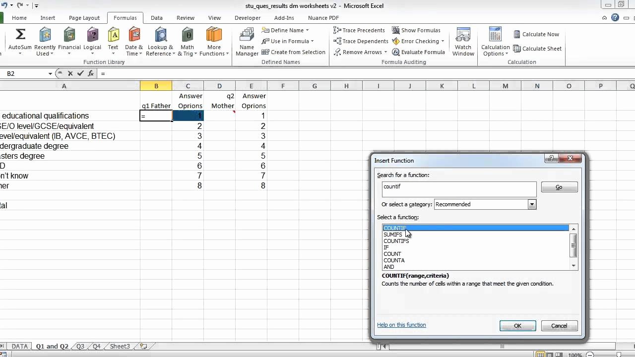 Survey Results Excel Template Luxury Excel and Questionnaires How to Enter the Data and Create