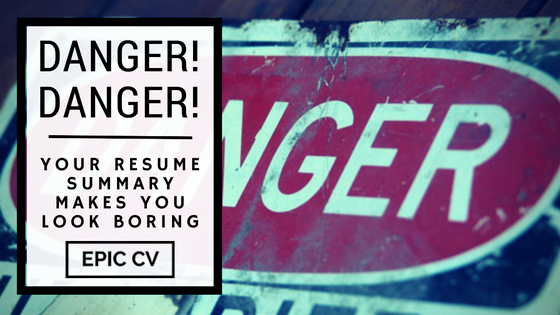 Synonym for Team Player Resume New Danger Danger Your Resume Summary Makes You Look Boring