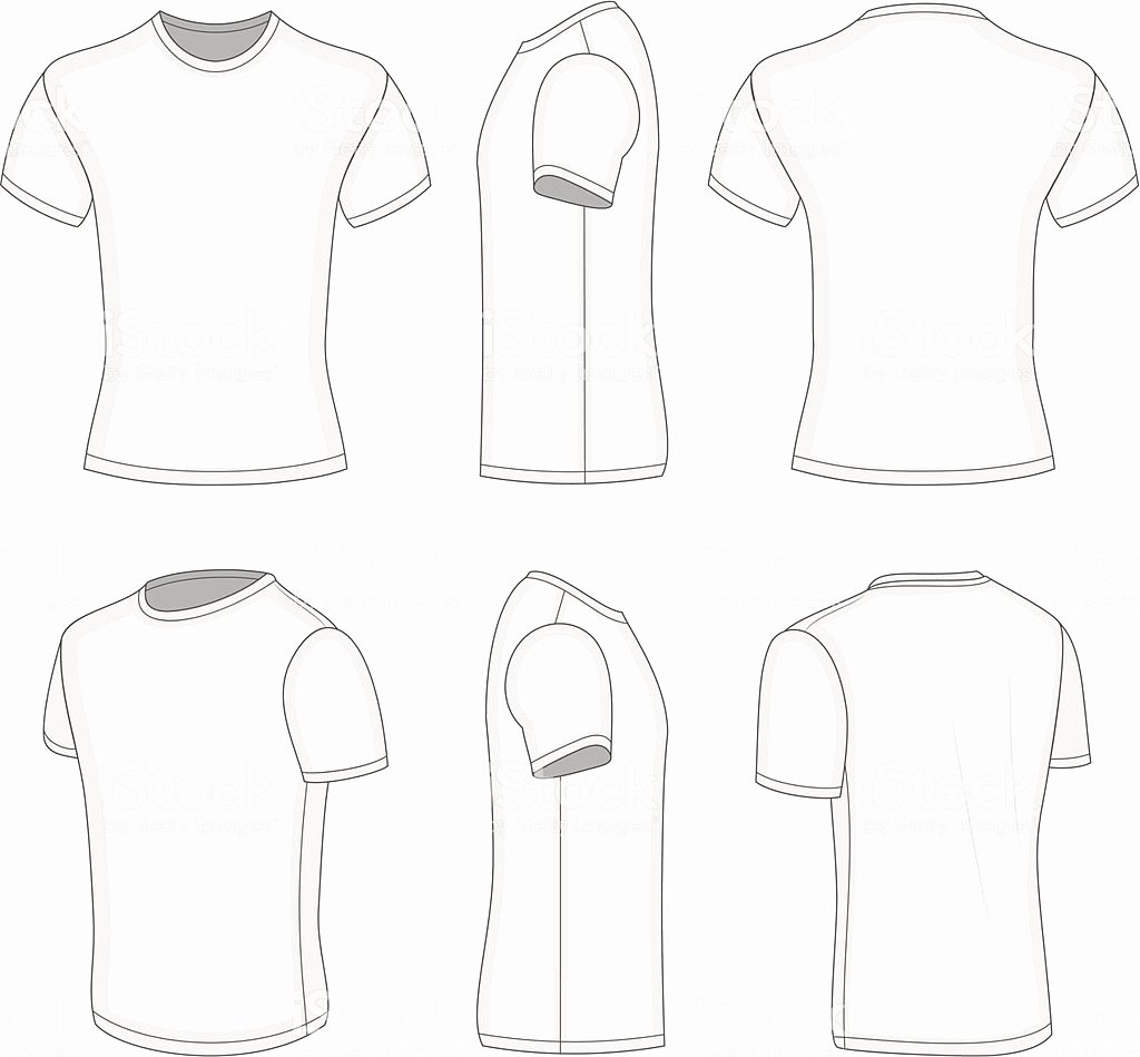 T-shirt Drawing Awesome Illustration Drawing Different Plain White Tshirt Views