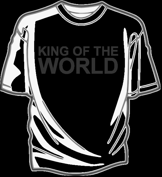 T-shirt Drawing Elegant King Of the World