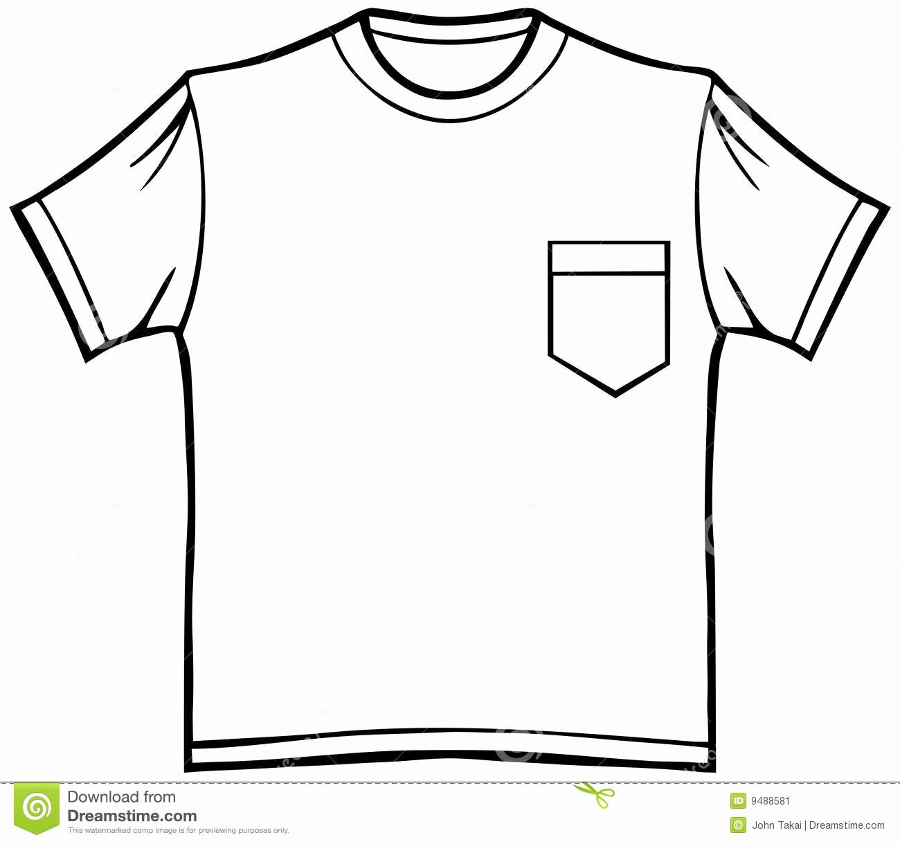 T-shirt Drawing New T Shirt with Pocket Stock Vector Illustration Of Cotton