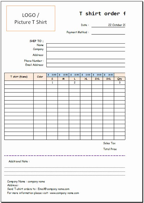 T Shirt Inventory Spreadsheet Template Beautiful T Shirt order form Template Excel