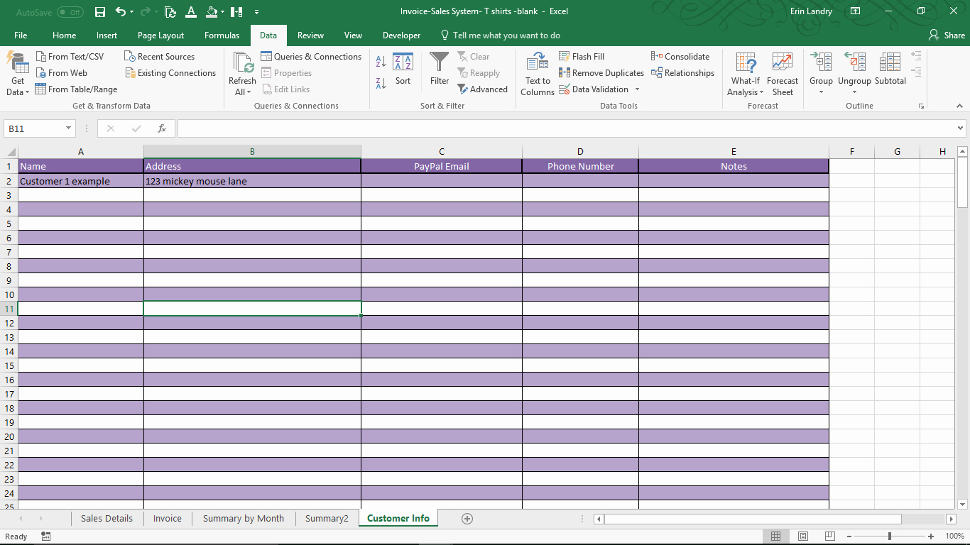 T Shirt Inventory Template Unique Invoice and Sales System for T Shirt Makers