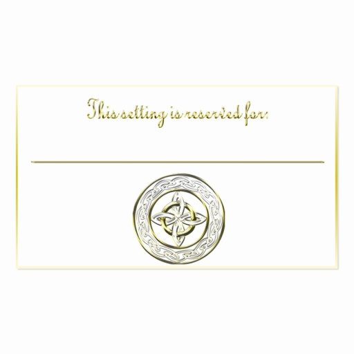 Table Reservation Template New Celtic Knot Table Reservation Card Business Card