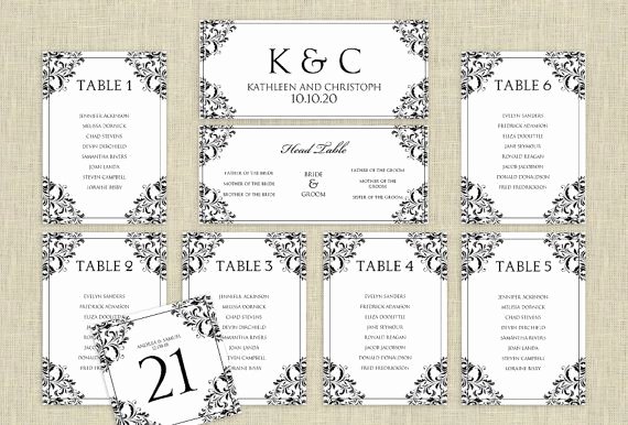 Table Seating Chart Template Microsoft Word Awesome Wedding Seating Chart Template Download Instantly