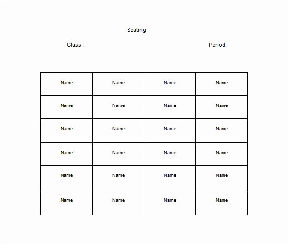 Table Seating Chart Template Microsoft Word Beautiful Classroom Seating Chart Template 10 Examples In Pdf