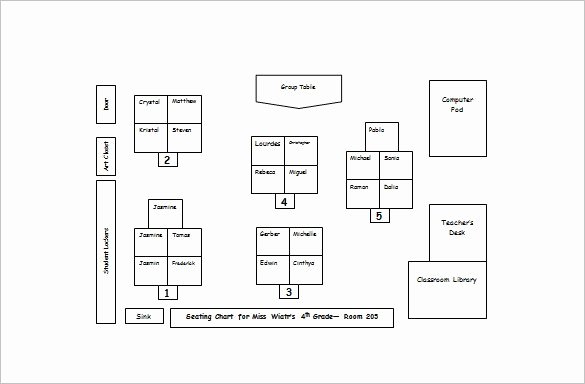 Table Seating Chart Template Microsoft Word Beautiful Classroom Seating Chart Template 22 Examples In Pdf