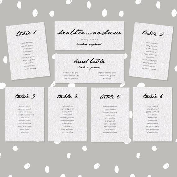 Table Seating Chart Template Microsoft Word Inspirational Items Similar to Wedding Seating Chart Template Editable