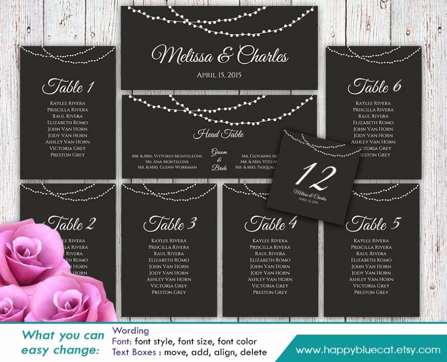 Table Seating Chart Template Microsoft Word Unique Diy Printable Wedding Seating Chart Template Instant