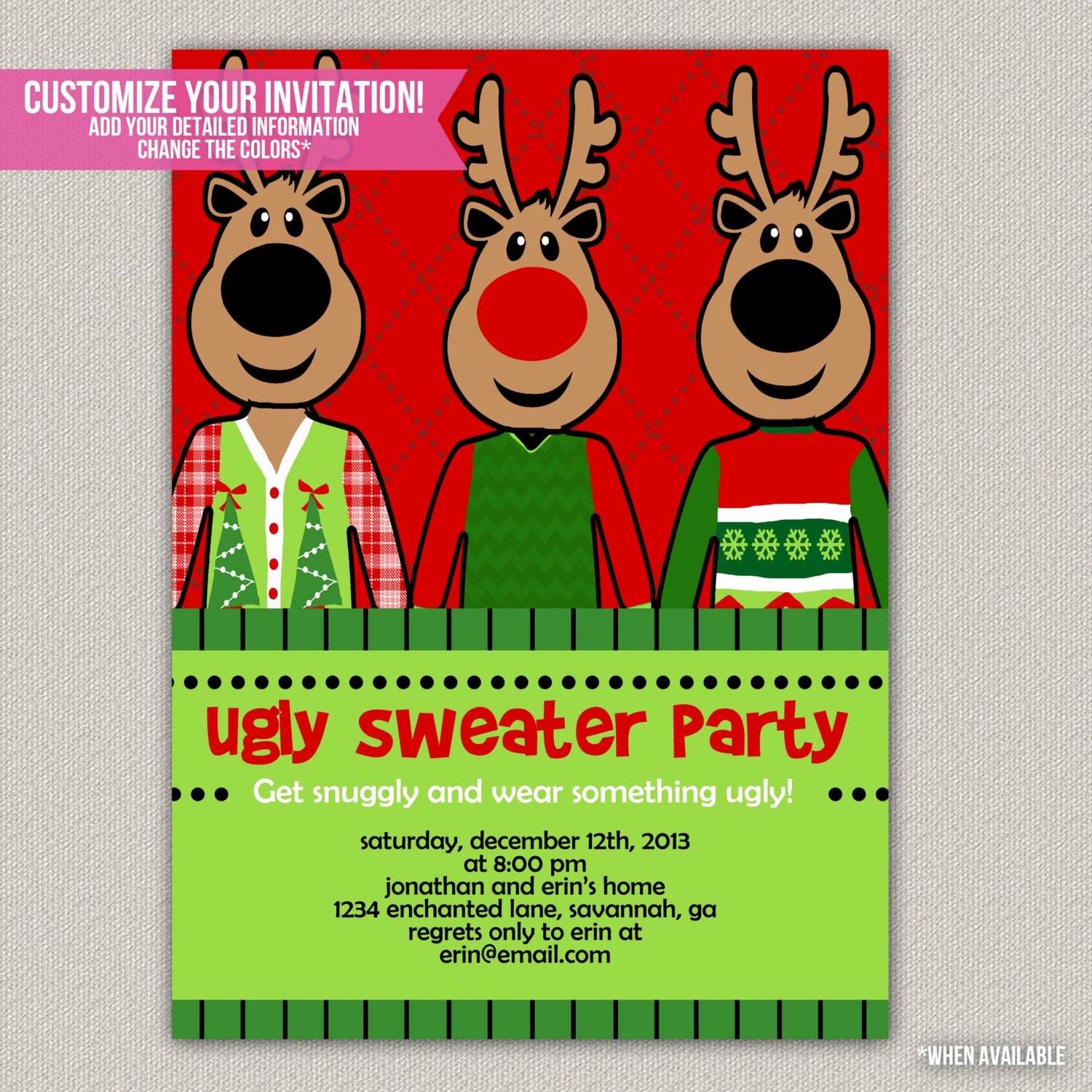 Tacky Christmas Sweater Party Invitation Wording Best Of Ugly Sweater Party Tacky Sweater Christmas by