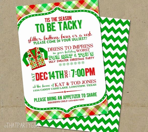 Tacky Christmas Sweater Party Invitation Wording Luxury Ugly Sweater Invitation Ugly Sweater Invite Ugly Sweater