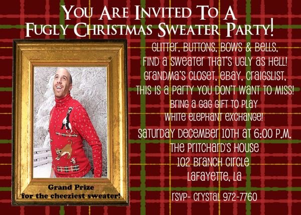 Tacky Christmas Sweater Party Invitation Wording New Tacky Christmas Sweater Party Invitation Wording