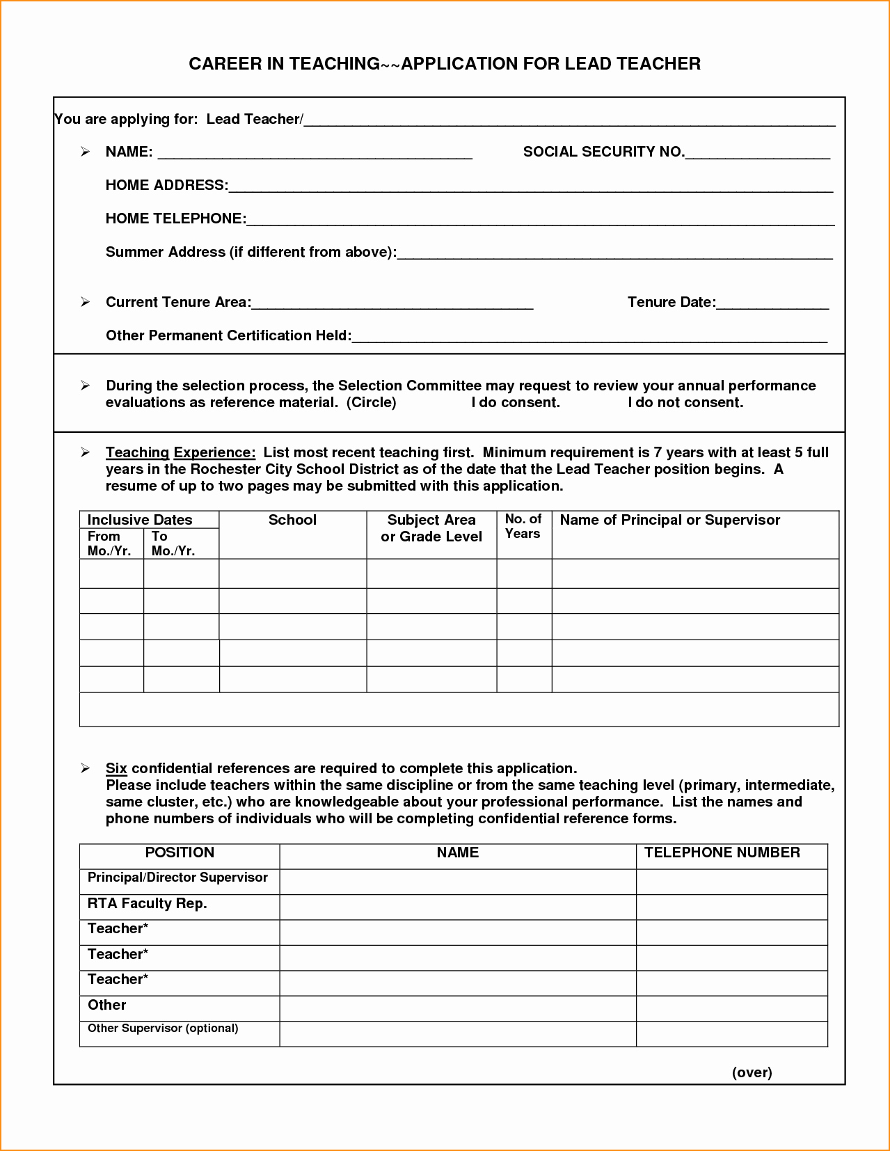 Teacher Application forms Fresh Application for A Teacher Job Cover Letter Samples