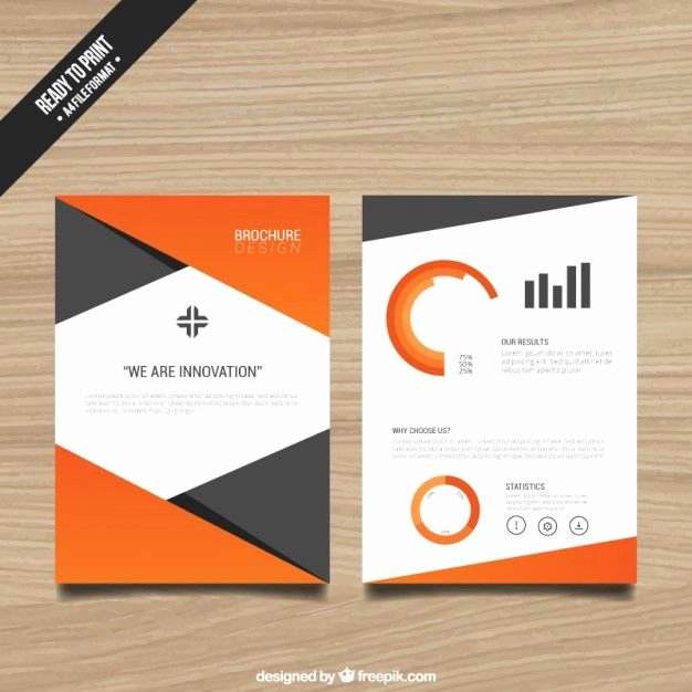 Teacher Brochure for Interview Template Inspirational Brochure Template with orange Elements Free Vector