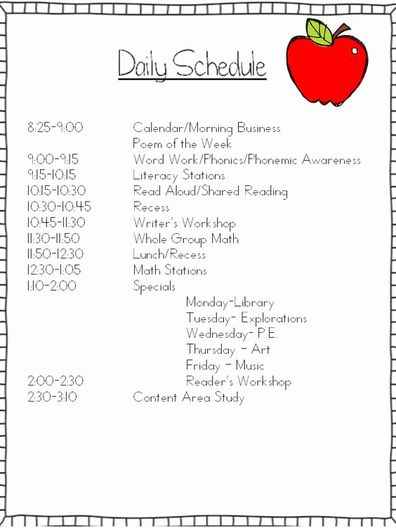 Teacher Daily Schedule Template Free New Mrs Wills Kindergarten Schedule Can I Tweak It and Make