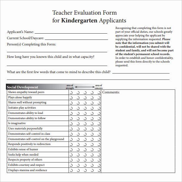 Teaching Feedback forms Awesome Teacher Evaluation form 8 Free Samples Examples &amp; formats