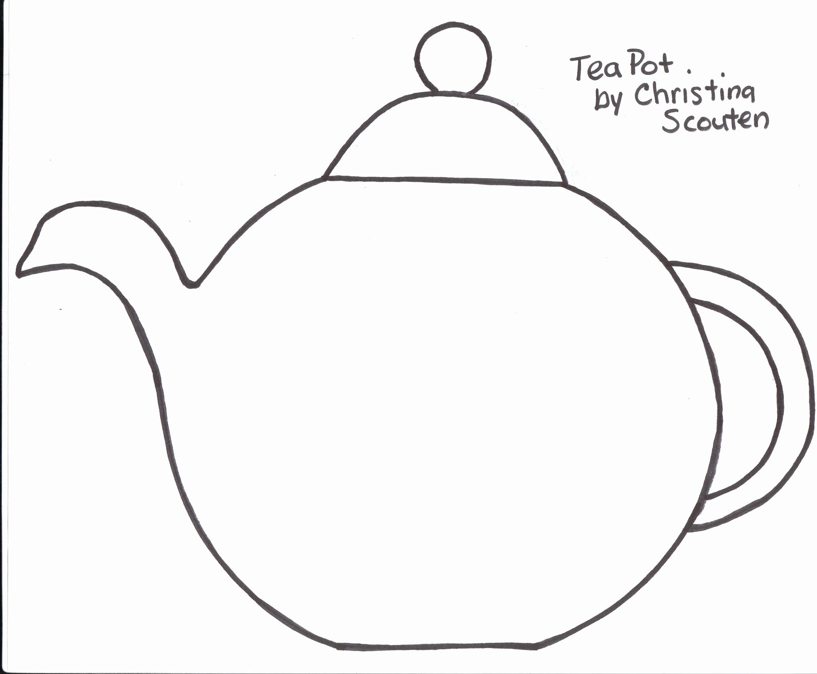 Teapot Template Free Printable Awesome Drawn Teapot Template Pencil and In Color Drawn Teapot