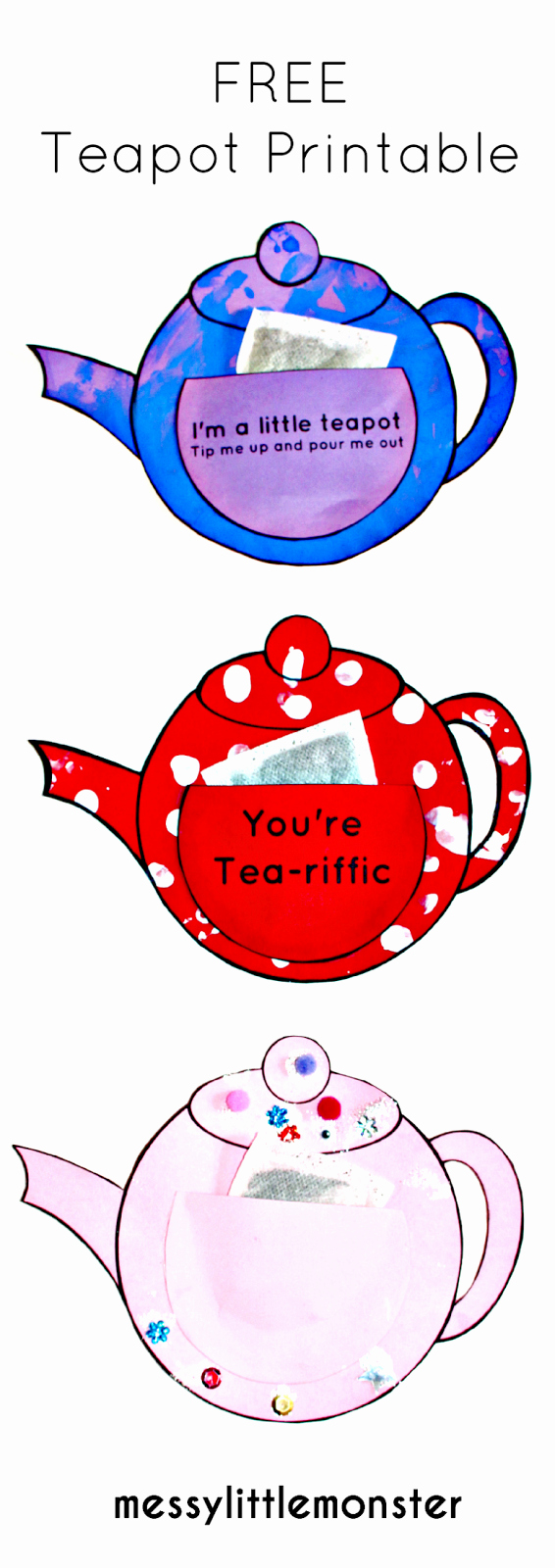 Teapot Template Free Printable Best Of You Re Tea Riffic Teapot Craft Free Printable Teapot