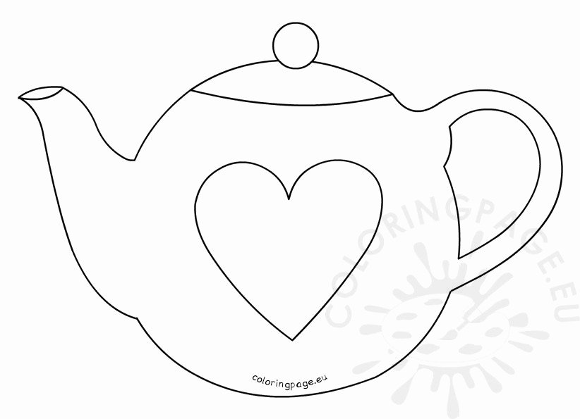 Teapot Template Free Printable Fresh Mother’s Day Teapot Card Template – Coloring Page