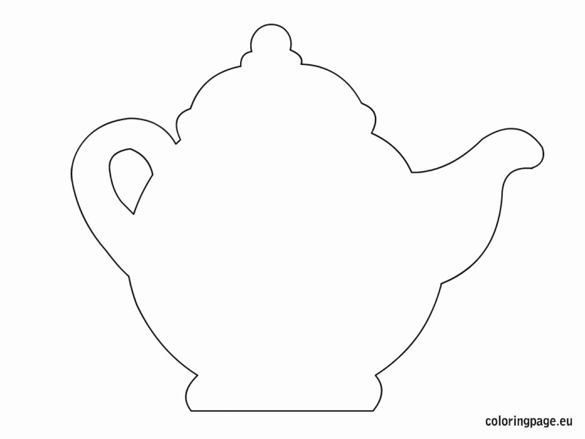 Teapot Template Free Printable Inspirational Teapot Coloring Page Crafts Mothers Day Certificate
