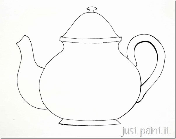 Teapot Template Free Printable Lovely Teapot &amp; Cups Pattern Templates for Painting Embroidery