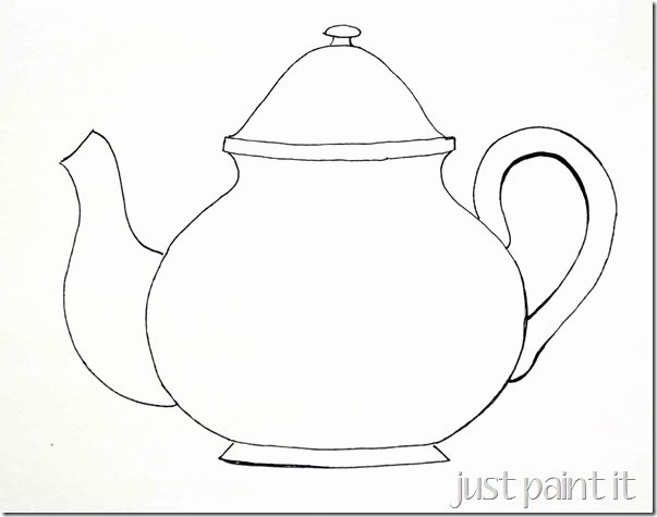 Teapot Template Free Printable New Teapot Clipart Template Pencil and In Color Teapot