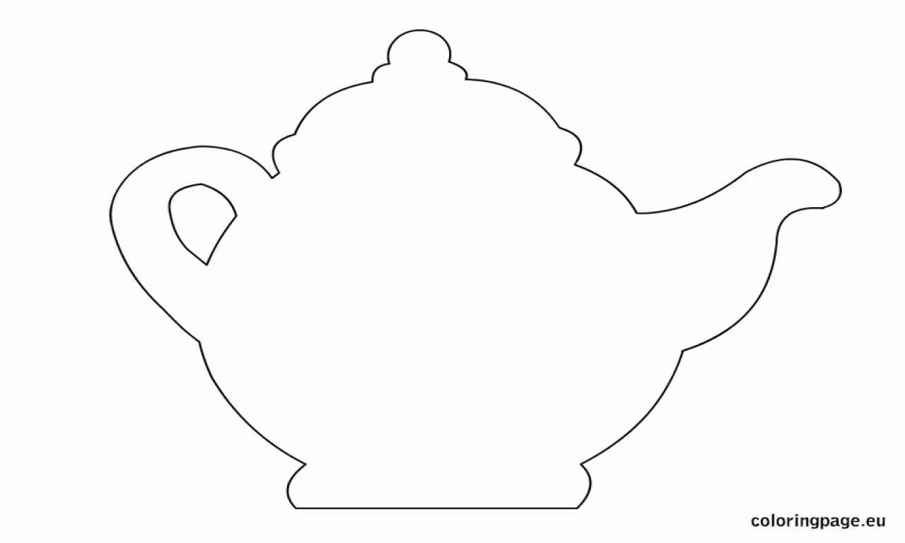 Teapot Template Free Printable New Teapot Coloring Page Crafts Mothers Day Certificate