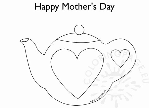 Teapot Template Printable Luxury Coloring Page