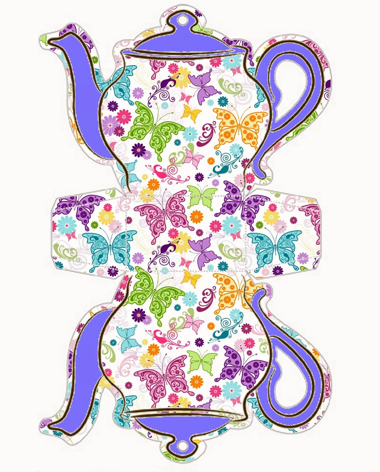 Teapot Templates Free Printable Best Of butterflies Teapot Free Printable Box