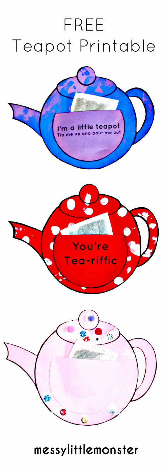 Teapot Templates Free Printable Fresh You Re Tea Riffic Teapot Craft Free Printable Teapot